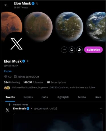 Elon Musk Incorporates Dogecoin Symbol In Twitter Bio, Triggering 5% Increase In Price