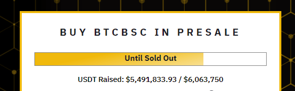 Hot New Cryptocurrency Bitcoin BSC Enters Final Hours Of Public Token Presale